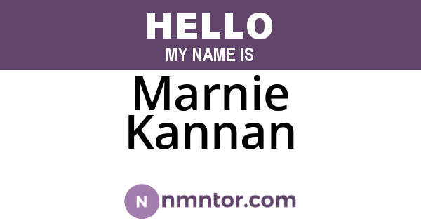 Marnie Kannan