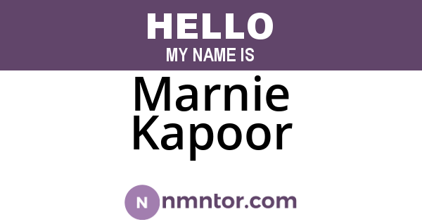Marnie Kapoor