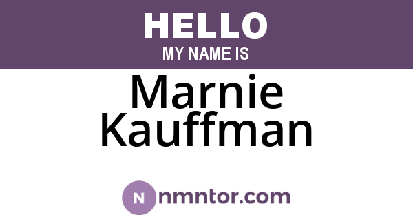 Marnie Kauffman