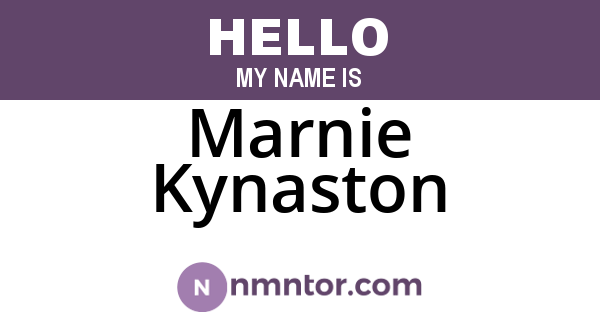 Marnie Kynaston