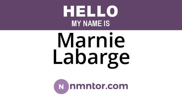 Marnie Labarge