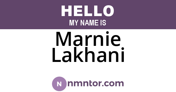 Marnie Lakhani