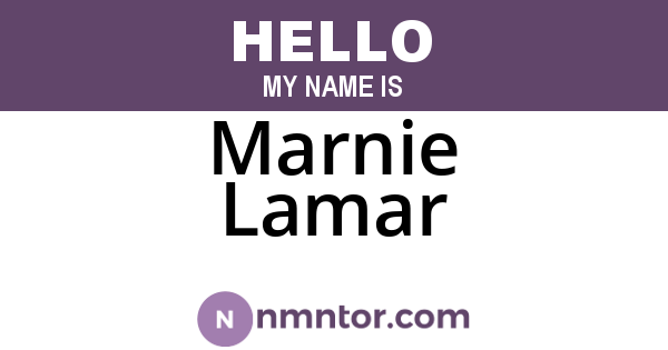Marnie Lamar
