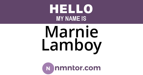 Marnie Lamboy