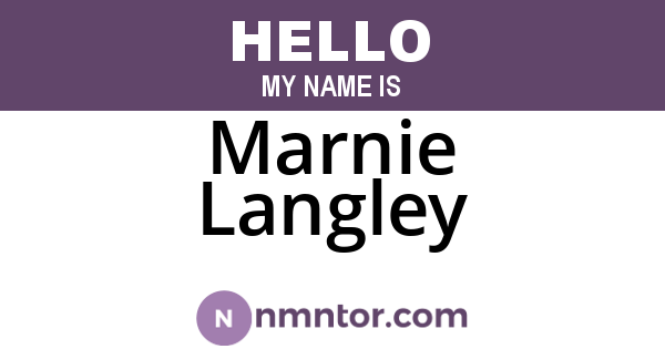 Marnie Langley