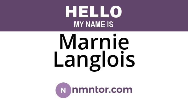 Marnie Langlois