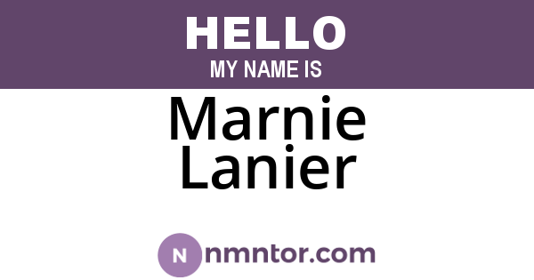 Marnie Lanier