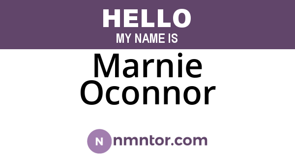 Marnie Oconnor