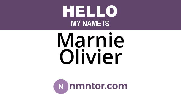 Marnie Olivier