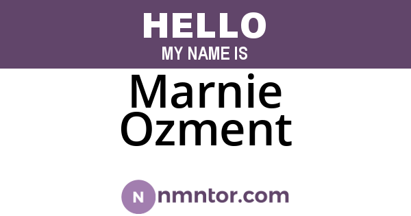 Marnie Ozment