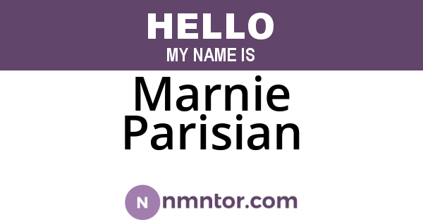 Marnie Parisian