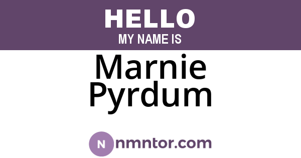 Marnie Pyrdum