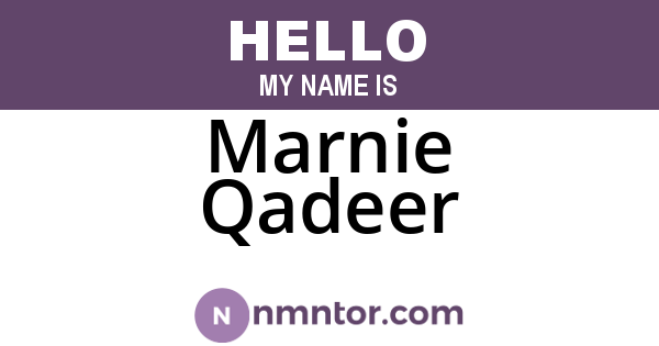 Marnie Qadeer