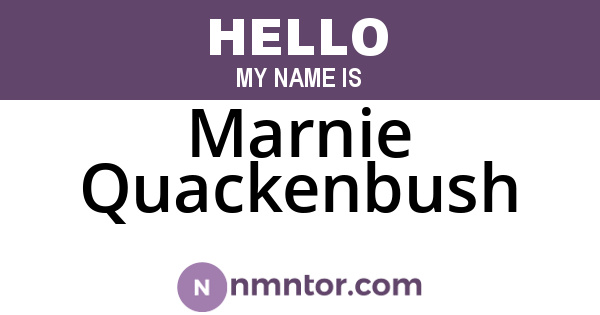 Marnie Quackenbush