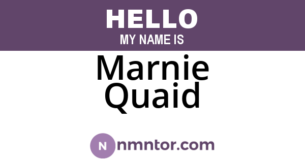 Marnie Quaid