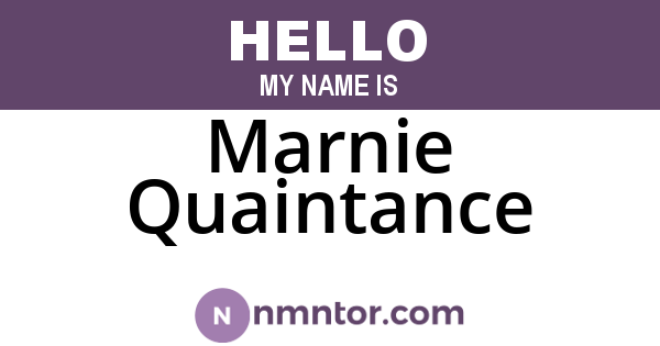 Marnie Quaintance