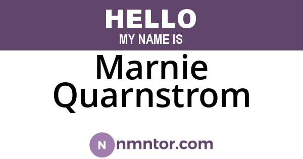 Marnie Quarnstrom