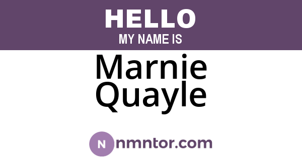 Marnie Quayle