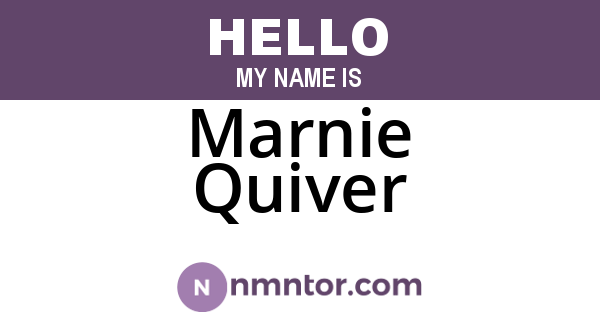 Marnie Quiver