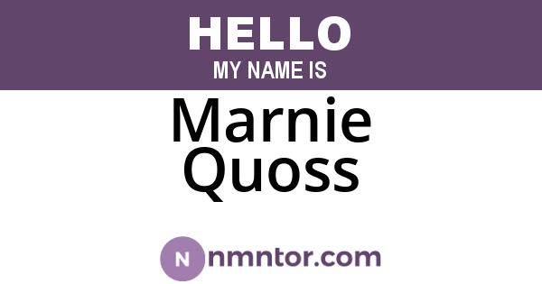Marnie Quoss
