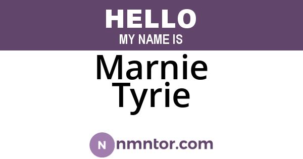 Marnie Tyrie
