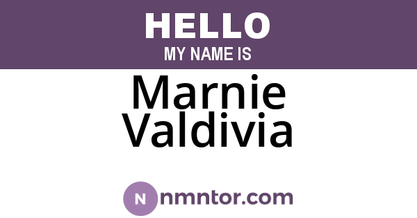 Marnie Valdivia