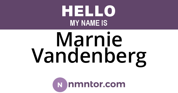 Marnie Vandenberg