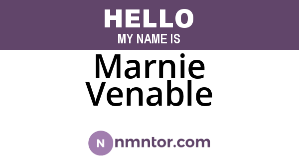 Marnie Venable