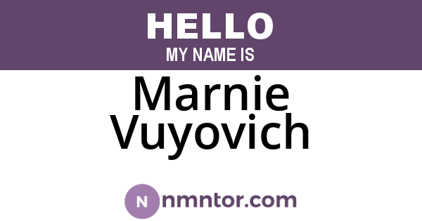 Marnie Vuyovich