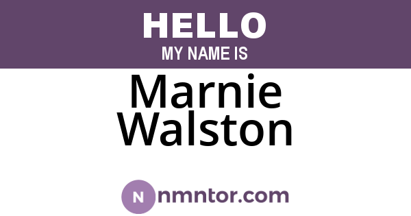 Marnie Walston
