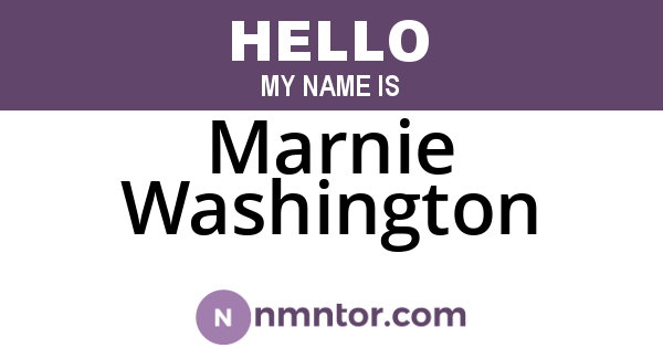Marnie Washington