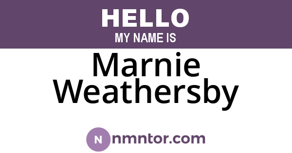 Marnie Weathersby