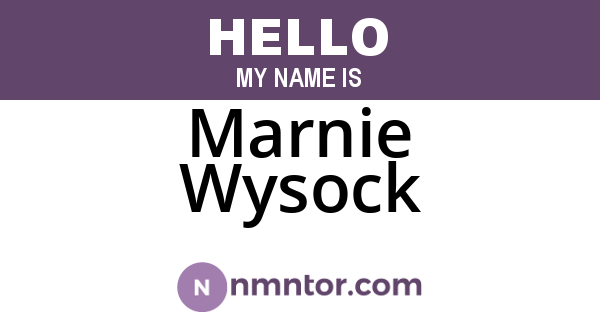 Marnie Wysock