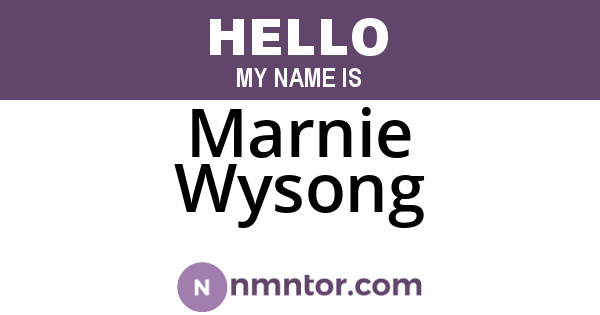 Marnie Wysong