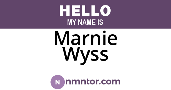Marnie Wyss