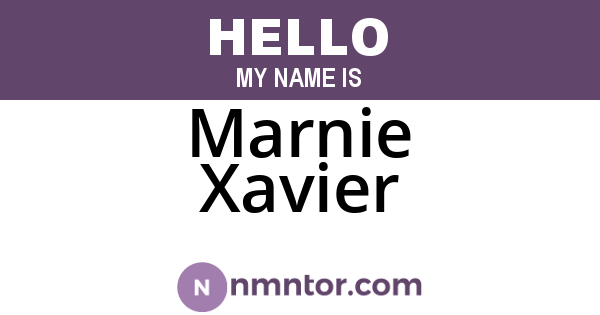 Marnie Xavier