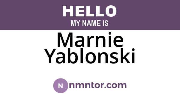 Marnie Yablonski