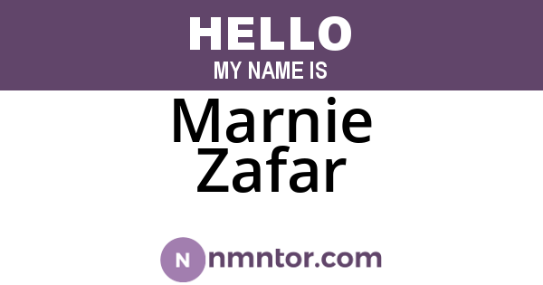 Marnie Zafar