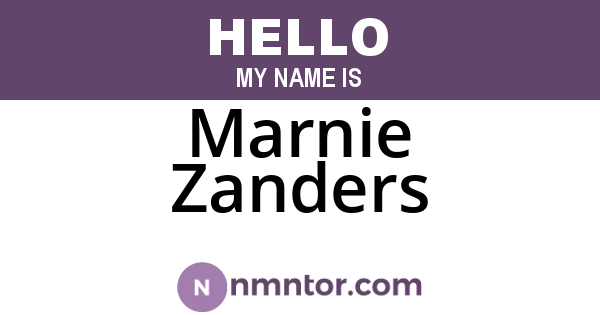 Marnie Zanders
