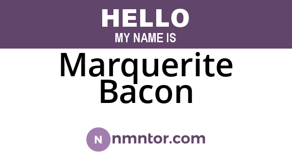 Marquerite Bacon