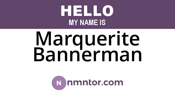 Marquerite Bannerman