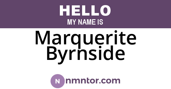 Marquerite Byrnside