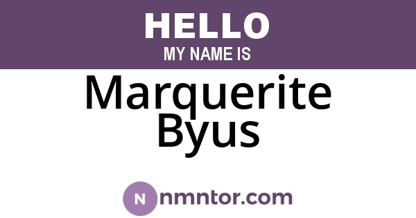 Marquerite Byus
