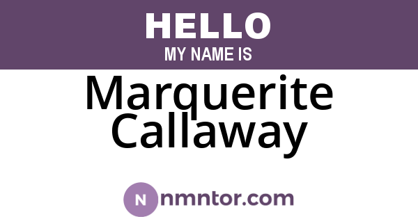Marquerite Callaway