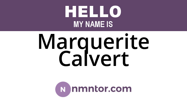 Marquerite Calvert