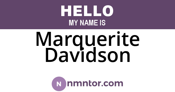 Marquerite Davidson