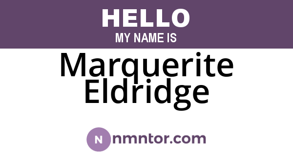 Marquerite Eldridge