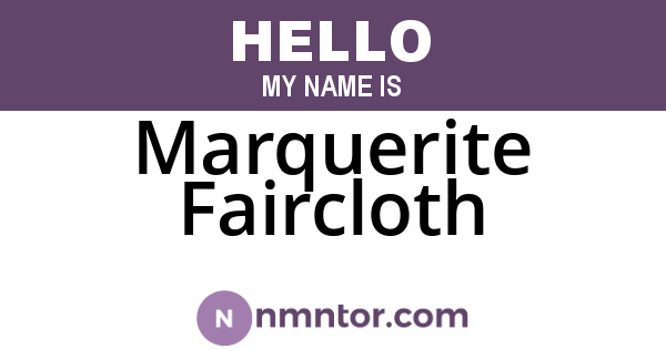 Marquerite Faircloth