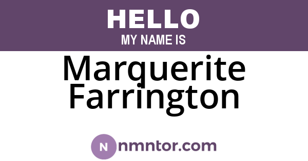 Marquerite Farrington