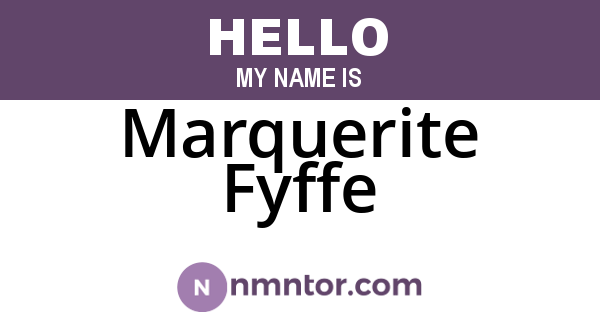 Marquerite Fyffe
